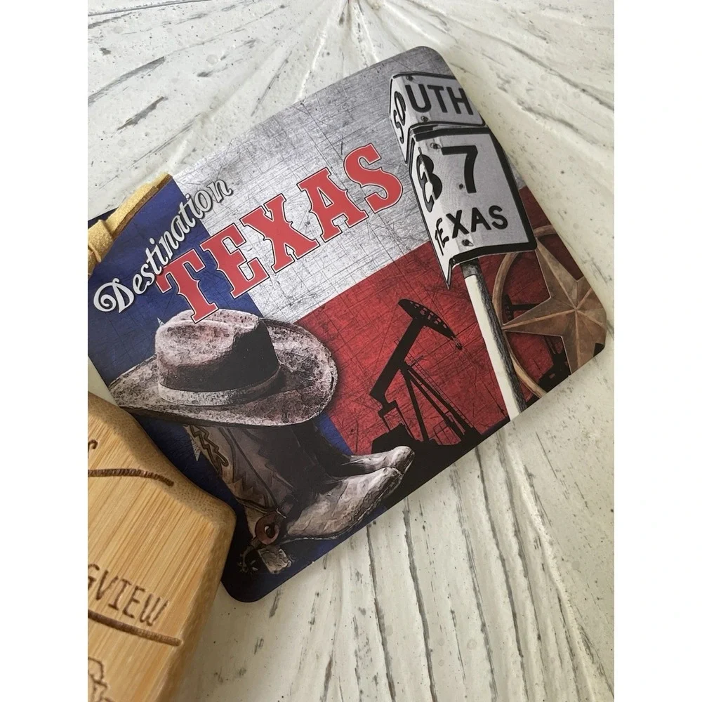 NWT Totally Bamboo Destination Texas State Shaped Cutting Board  New